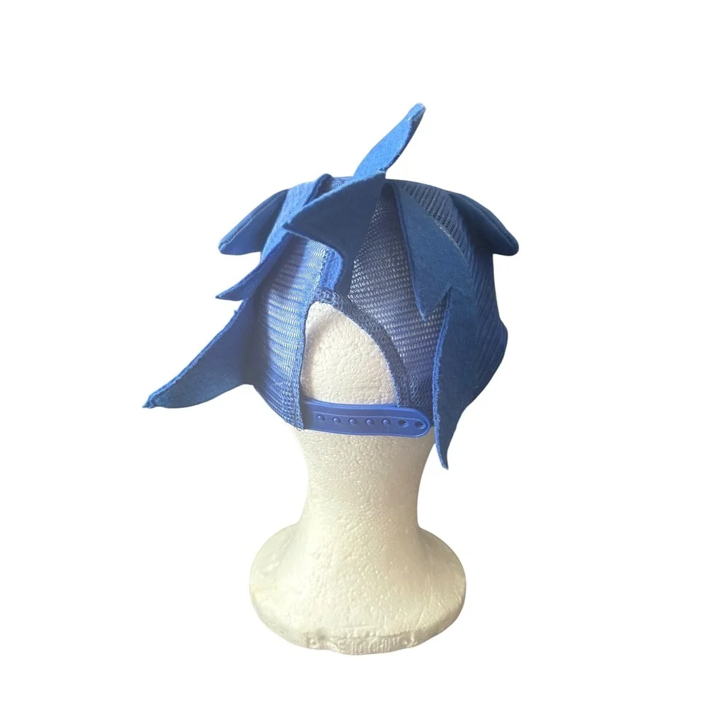 Sonic the Hedgehog 3D Snapback Hat Blue Mesh Trucker Cap Adjustable Kids Cosplay